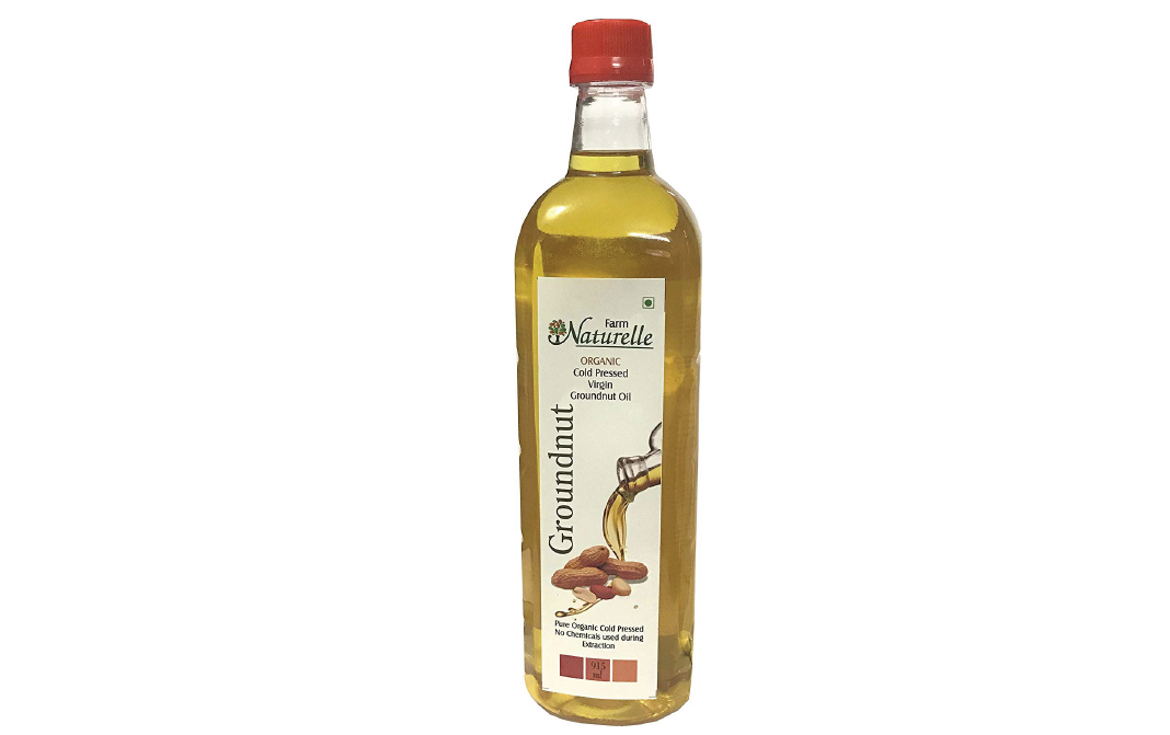 Farm Naturelle Organic Cold Pressed Virgin Groundnut Oil   Plastic Bottle  915 millilitre